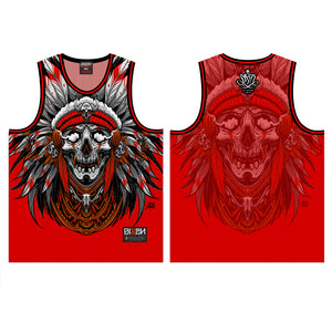 Indian Skull Jersey RED