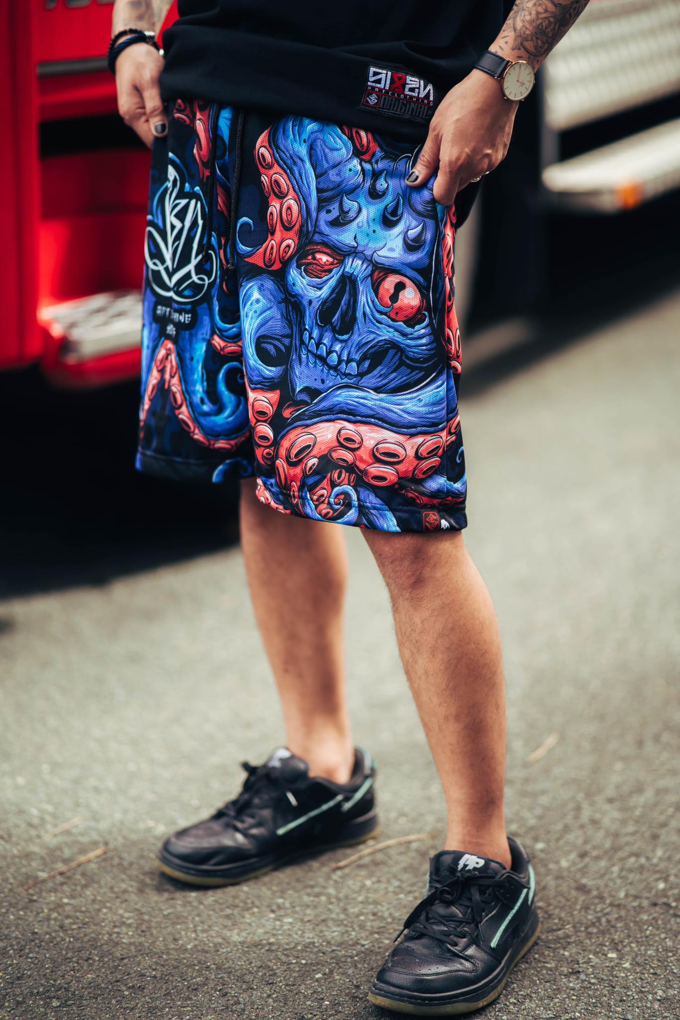 Octo Mesh Mesh SHORT - Octo Skull – Sixenart Clothing