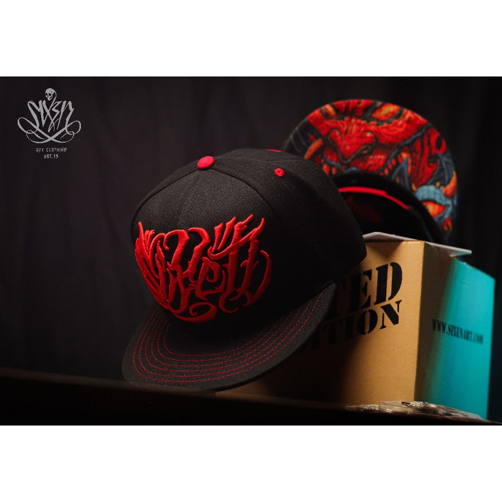 SIXENART - DEMON BLACK SNAPBACK CAP