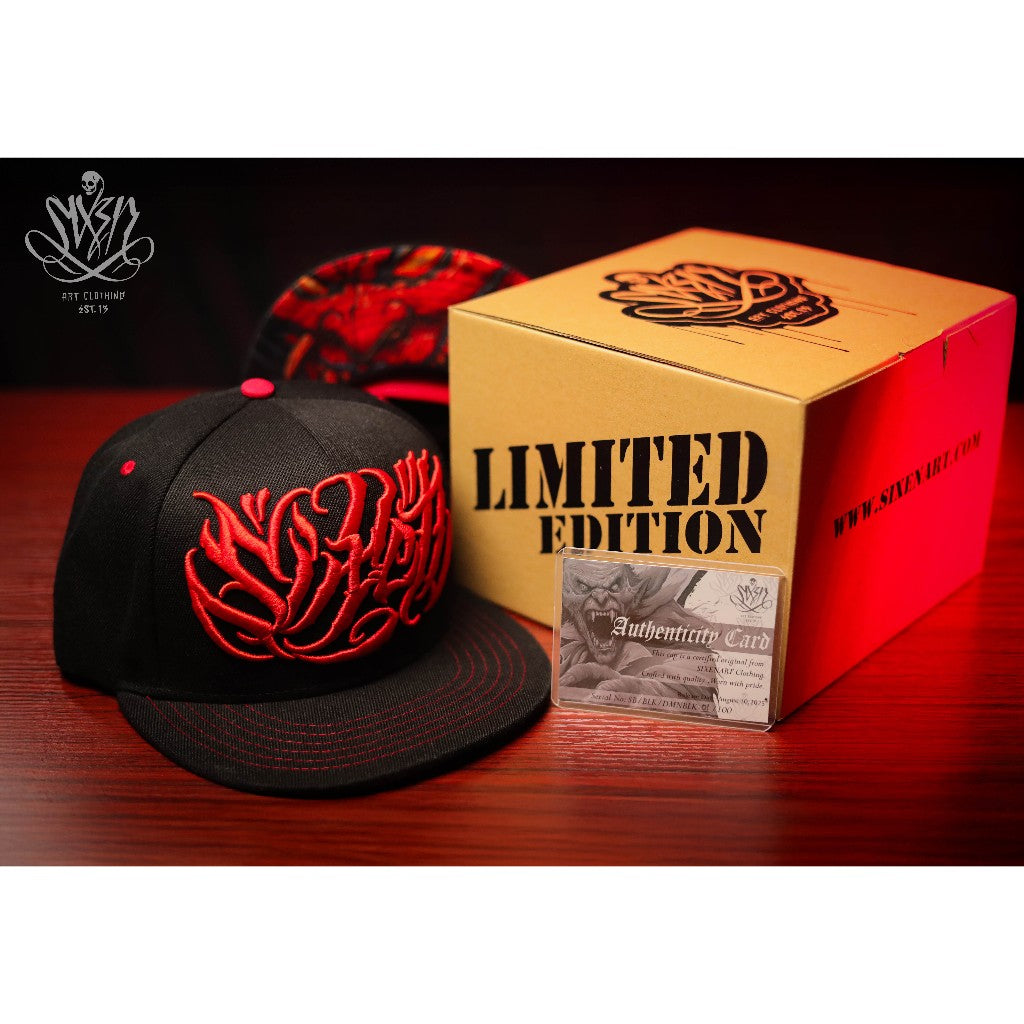 SIXENART - DEMON BLACK SNAPBACK CAP
