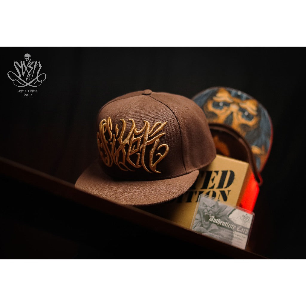 SIXENART - SKULLBROWN SNAPBACK CAP